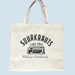 Sourkrauts for Petrolheads Canvas Shopping Bag in "Natural"